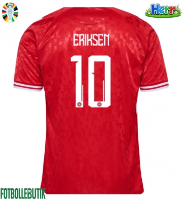 Danmark Christian Eriksen #10 Hemmatröja EM 2024 Kortärmad